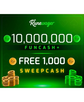 Runewager 10000000 Fun Cash + FREE 1000 Sweep Cash Key GLOBAL